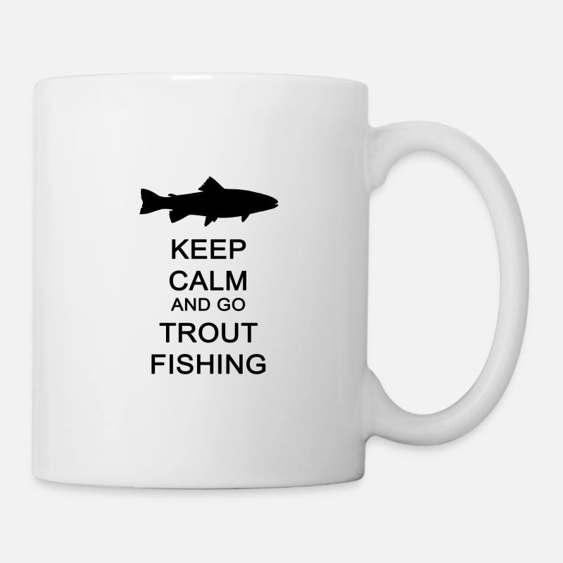 Pêche à la truite pêche à la truite - Mug blanc - blanc