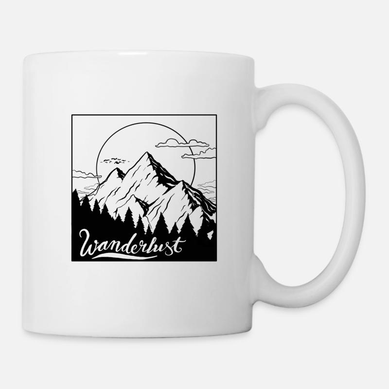 Wanderlust Premium Design - Tasse - Weiß