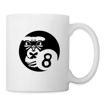 boule billard gorille logo sport 0 - Mug blanc - blanc - Droite