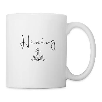 Hamburg and anchor - Mug - white - Right