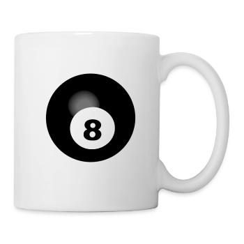 Billiard 8 Ball Poolbilliard - Tasse - Weiß - Rechts