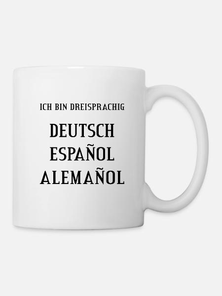 Spanier deutsch-spanisch alemanol Geschenk - Tasse - Weiß