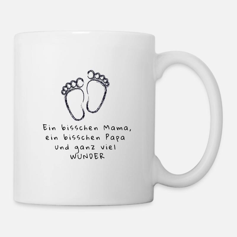 Bisschen Mama ein bisschen Papa ganz viel Wunder - Tasse - Weiß