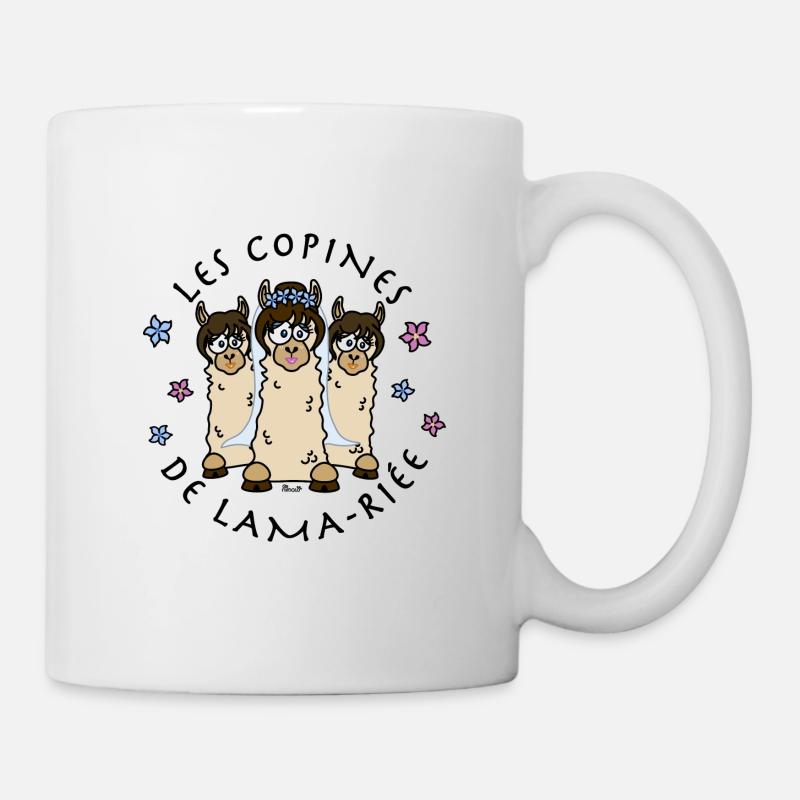 Copines de Lama-riee, EVJF, mariage, Team mariée - Mug blanc - blanc