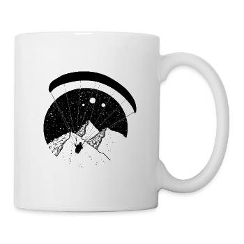 Sterne und Paraglider - Tasse - Weiß - Rechts