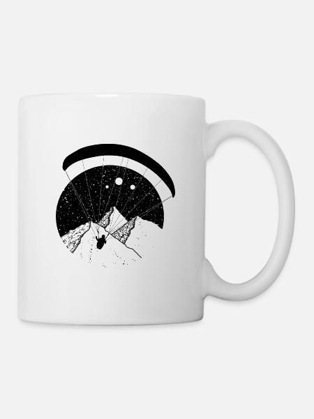 Stars and paragliders - Mug - white