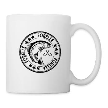 LetzterWurf Forelle Angler - Tasse - Weiß - Rechts