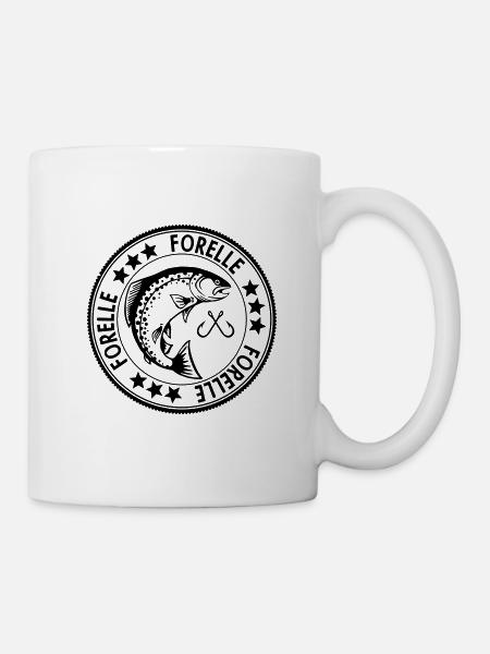 LetzterWurf Forelle Angler - Tasse - Weiß
