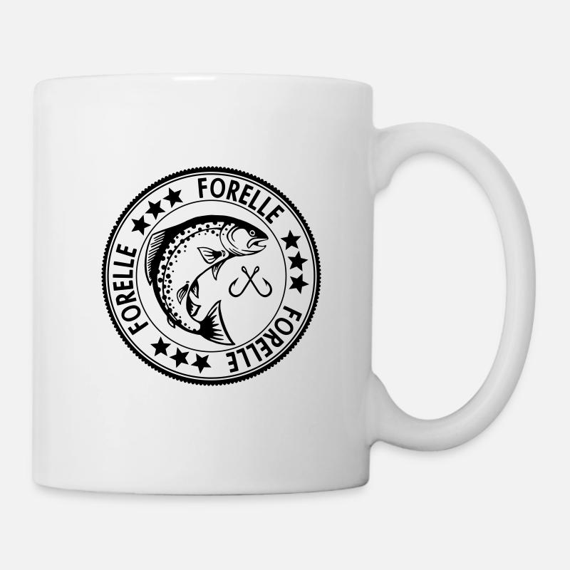 LetzterWurf Forelle Angler - Tasse - Weiß