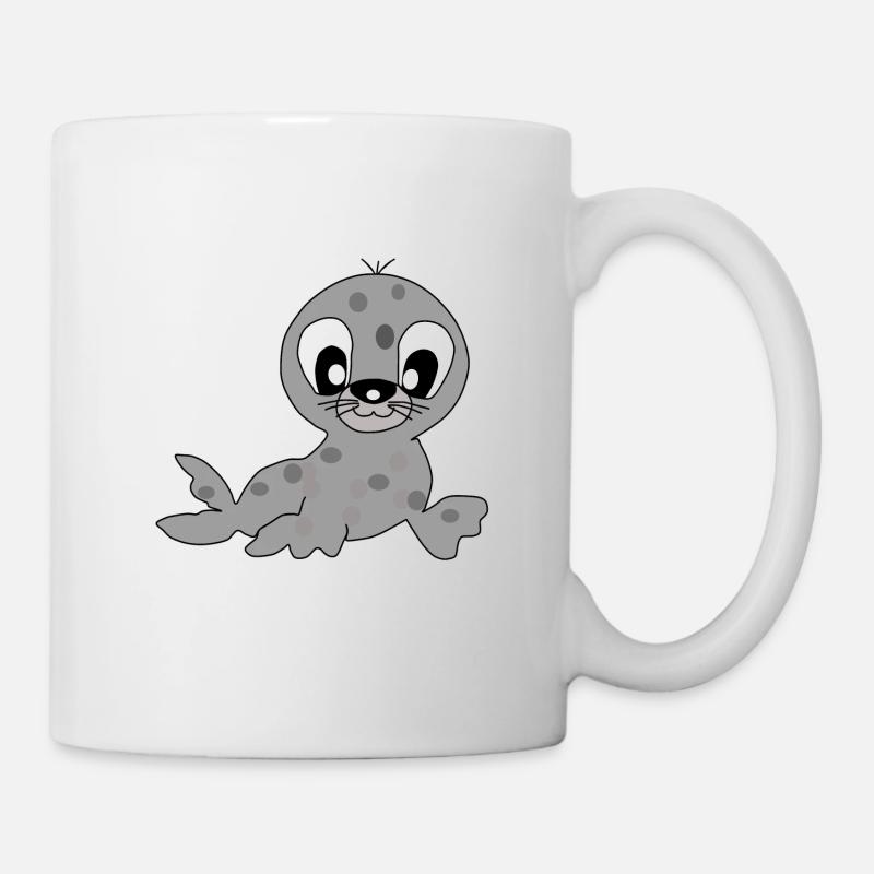 Robbe Robben Baby süß - Tasse - Weiß