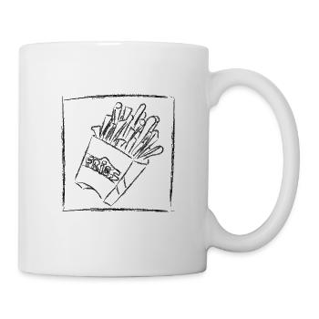 Frites Frites French Aliments fast-food idée cadeau - Mug blanc - blanc - Droite