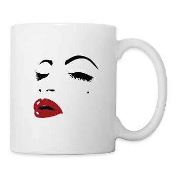 Face Woman - Mug - white - Right