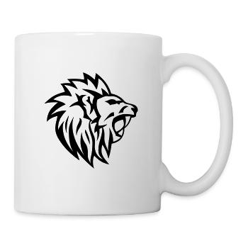 Tribal Lion Tattoo Zeichnung 14 - Tasse - Weiß - Rechts