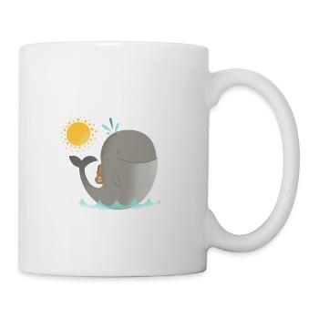 Schulkind Wal | 1. Klasse | Geschenkidee - Tasse - Weiß - Rechts