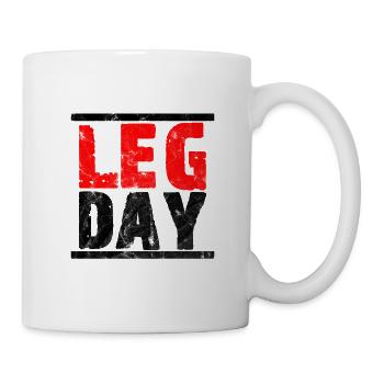 Leg Day - Motivation Cool - Mug blanc - blanc - Droite