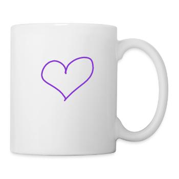 Purple heart gift idea gift idea - Mug - white - Right