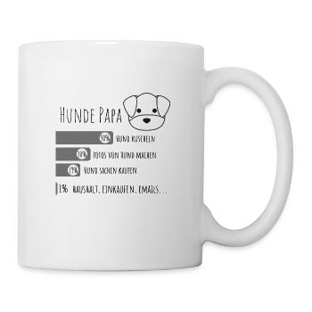 Hundepapa - Tasse - Weiß - Rechts