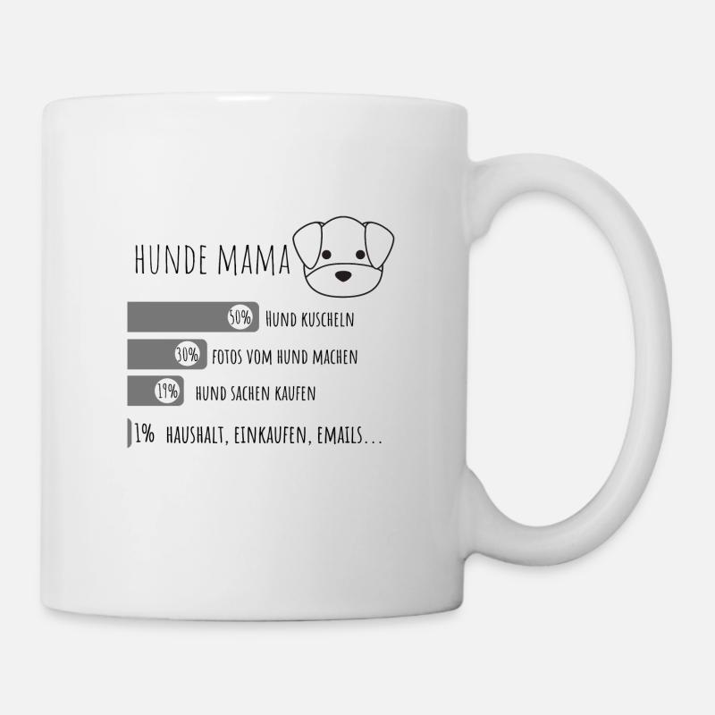 Hundemama - Tasse - Weiß