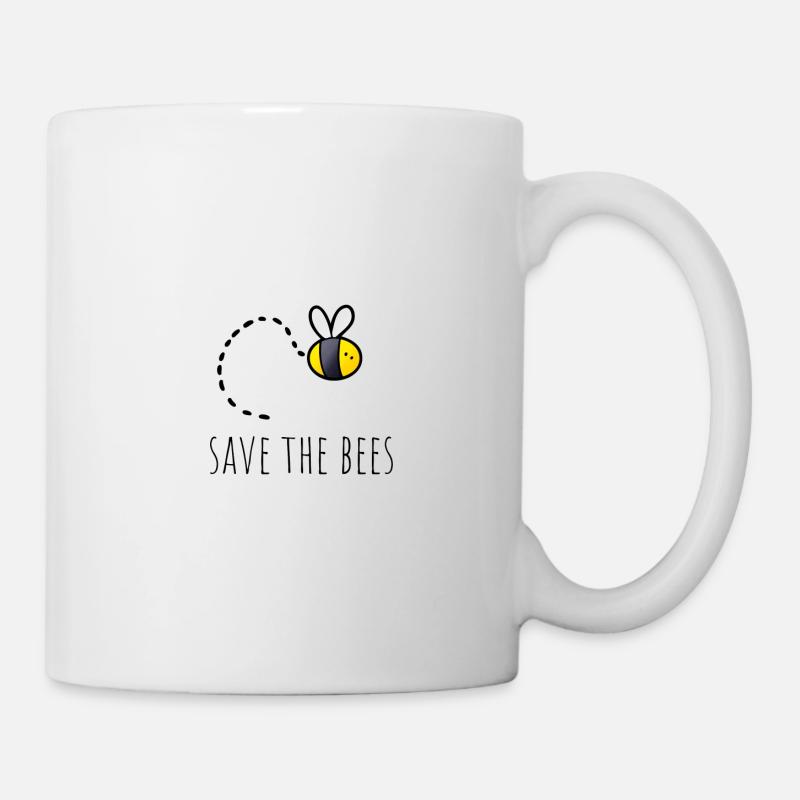 Save the bees, Rettet die Bienen - Tasse - Weiß