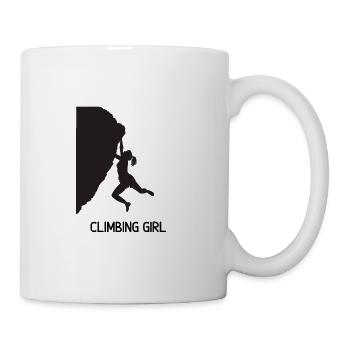 Fille d'escalade escalade - Mug blanc - blanc - Droite