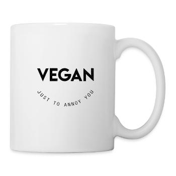 Vegan just to annoy you vegetarier Veganer Idee - Mug - white - Right