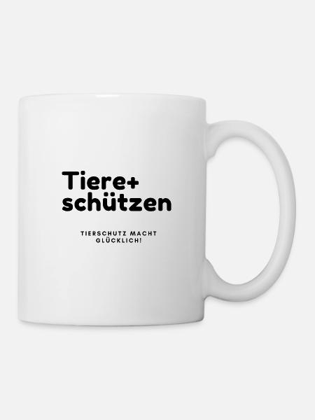 tierschutz tiere naturschutz geschenk - Tasse - Weiß