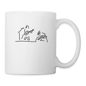 rockmusiker mit gitarre - Tasse - Weiß - Rechts