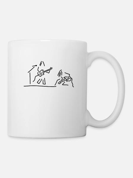 rockmusiker mit gitarre - Tasse - Weiß