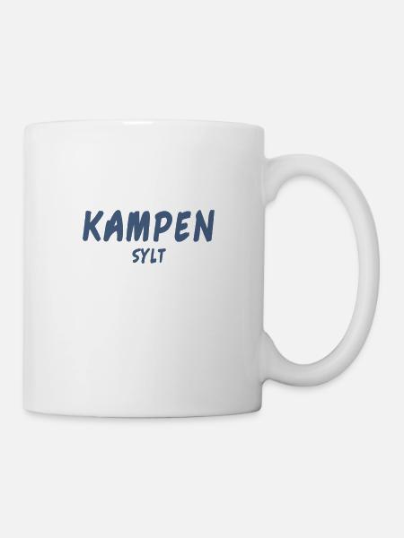 Kampen Sylt Lieblingsinsel Ort I love Ich liebe - Tasse - Weiß
