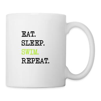 Eat Sleep Swim Repeat! Schwimmen Schwimmer - Mug - white - Right