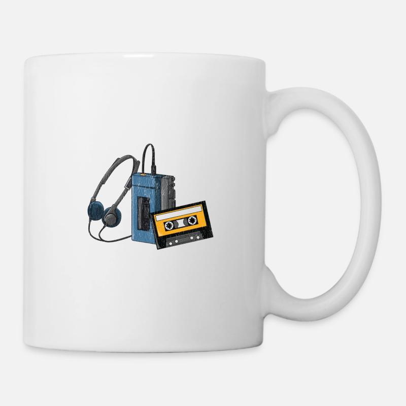 CLASSIC-WALKMAN rétrodesign, vintage - Mug blanc - blanc
