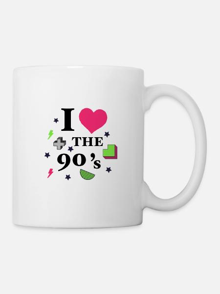 I Love the 90‘s 90er Jahre 90ger - Tasse - Weiß