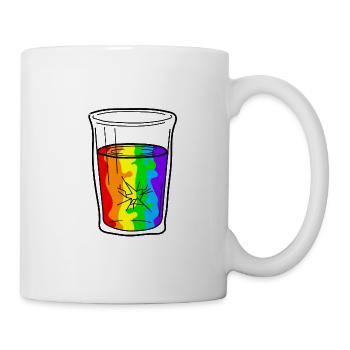 Glass Rainbow Pride - Droits égaux - Mug blanc - blanc - Droite