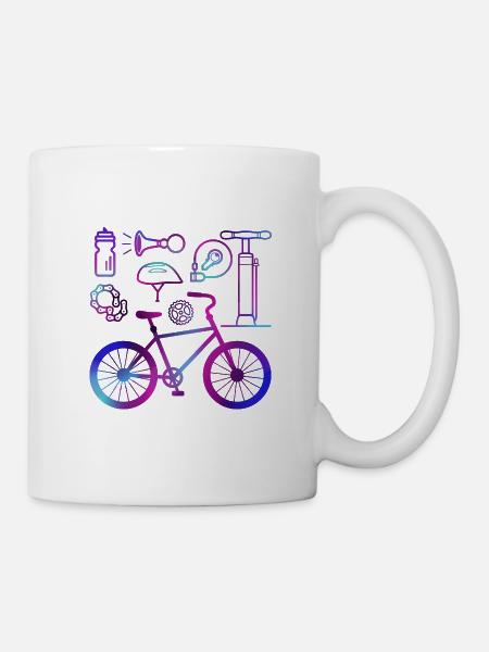 Bicycle cycling cycling mountain bike motif - Mug - white