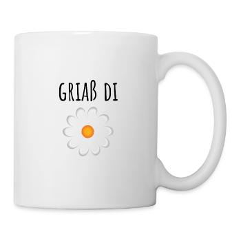 Griaß Di T Shirt - Allgäuer Design - Tasse - Weiß - Rechts