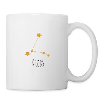 Sternzeichen Design Krebs - Tasse - Weiß - Rechts