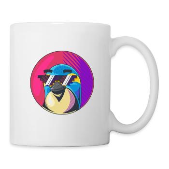 Birb cool et fantaisie avec des lunettes de soleil - Mug blanc - blanc - Droite