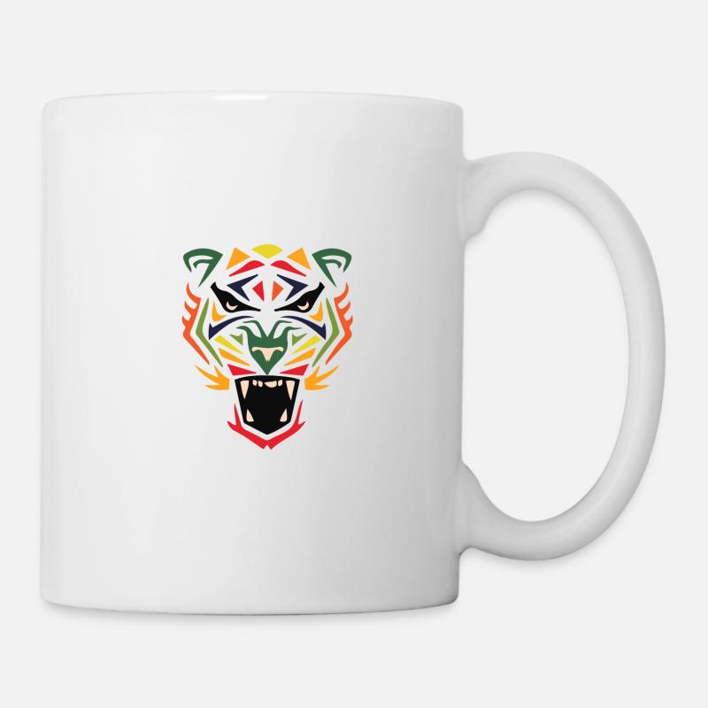 Tiger head mask - Mug - white