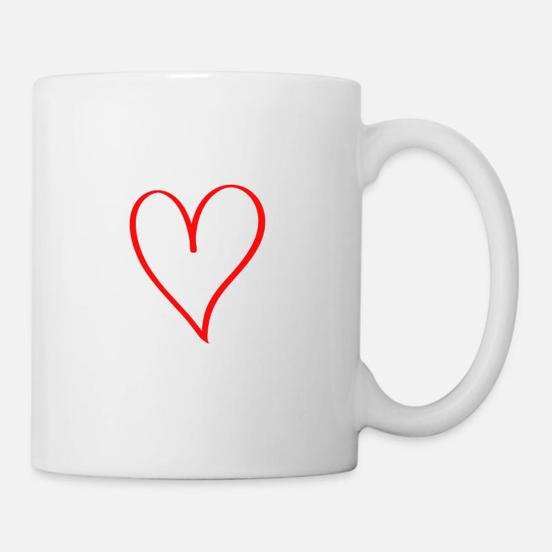 Coeur - Mug blanc - blanc
