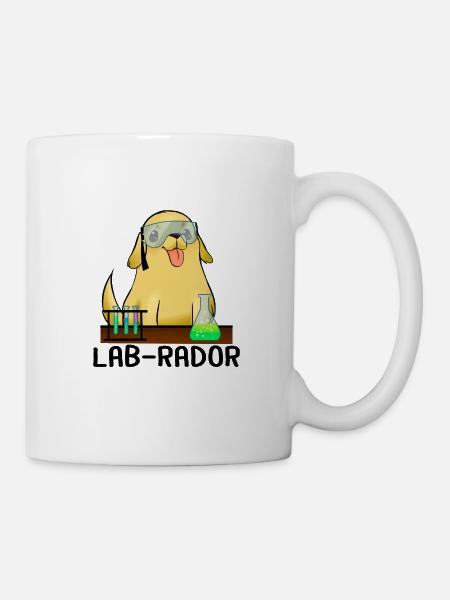 Labrador Labor Wissenschaft Chemie - Tasse - Weiß