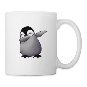 Süßer dabbing Pinguin Tier - Tasse - Weiß - Rechts