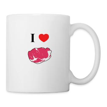 I love <3 Steak - Barbecue Dear Meatlover - Mug - white - Right
