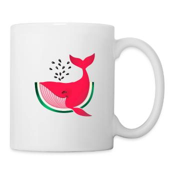 Pastèque Whale Melon Whale Funny - Mug blanc - blanc - Droite