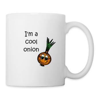 I'm a cool onion/ Ich bin eine coole Zwiebel - Tasse - Weiß - Rechts