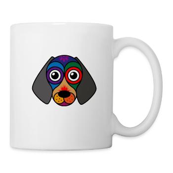 Hypnose chien en transe - Mug blanc - blanc - Droite