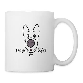 Dogs for life - Tasse - Weiß - Rechts