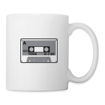 Cassette tape icon TDK in grey - Mug - white - Right