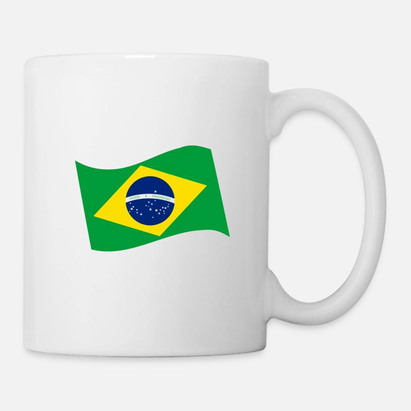 Drapeau brésilien - Mug blanc - blanc