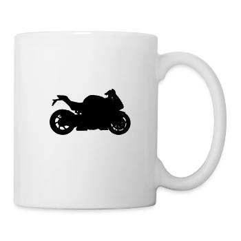 Moto simple! noir - Mug blanc - blanc - Droite