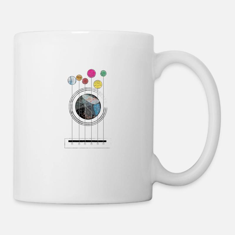 Gitarre Planeten Geschenk Idee - Tasse - Weiß